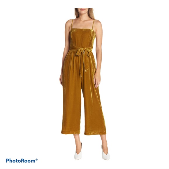 J. Crew Pants - JCrew Velvet Jumpsuit with Tie